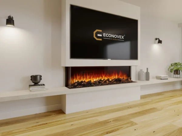 E2000 Econovex Media Wall Panoramic Electric Fire - Image 2